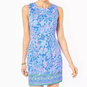 NWT LILY PULITZER MILA STRETCH SHIFT BOCA BLUE SIZE 8